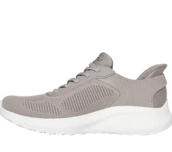 Calçado Sem Atacadores|Hands Free Slip-Ins-SKECHERS Slip-ins: BOBS Sport Squad Chaos TAUPE