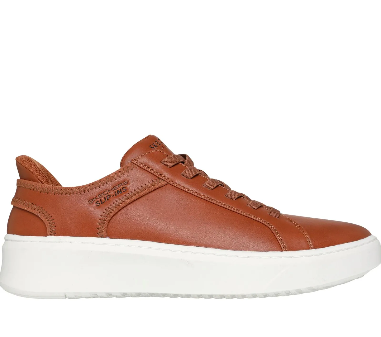 Sapatos Casual|Calçado Sem Atacadores-SKECHERS Slip-ins: Court Break - Double Vented COGNAC