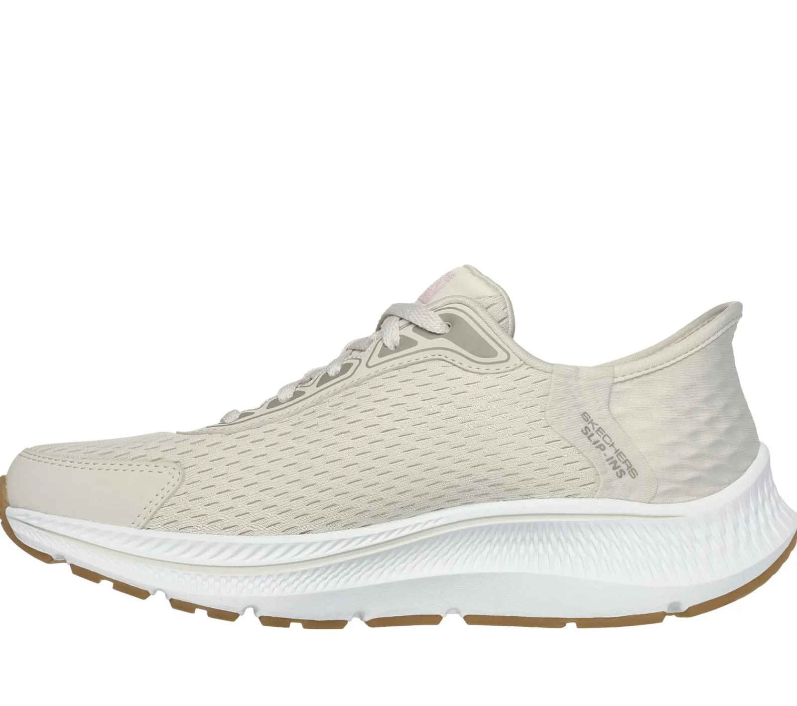 Com Atacadores|Calçado Sem Atacadores-SKECHERS Slip-ins: GO RUN Consistent 2.0 - Endure NATURAL / ROSA