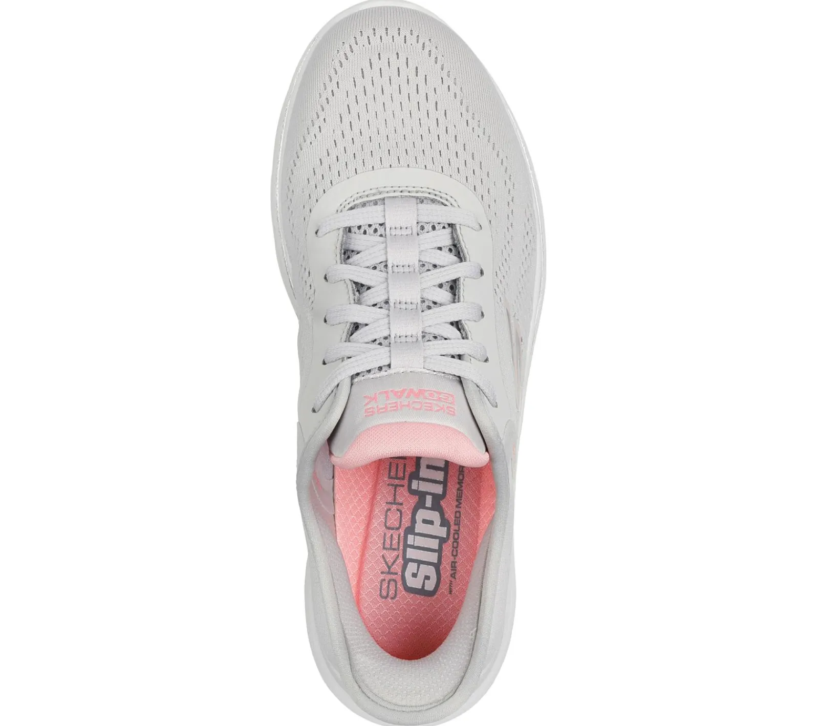 Calçado Sem Atacadores|Hands Free Slip-Ins-SKECHERS Slip-ins: GO WALK 7 - Valin CINZENTO / ROSA