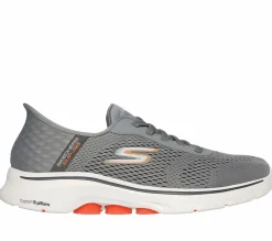 Calçado Sem Atacadores|Hands Free Slip-Ins-SKECHERS Slip-ins: GO WALK 7 - Free Hand 2 CINZENTO / LARANJA