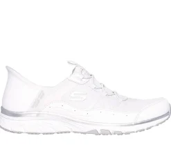 Calçado Sem Atacadores|Hands Free Slip-Ins-SKECHERS Slip-ins: Gratis Sport - Leisurely BRANCO / PRATEADO