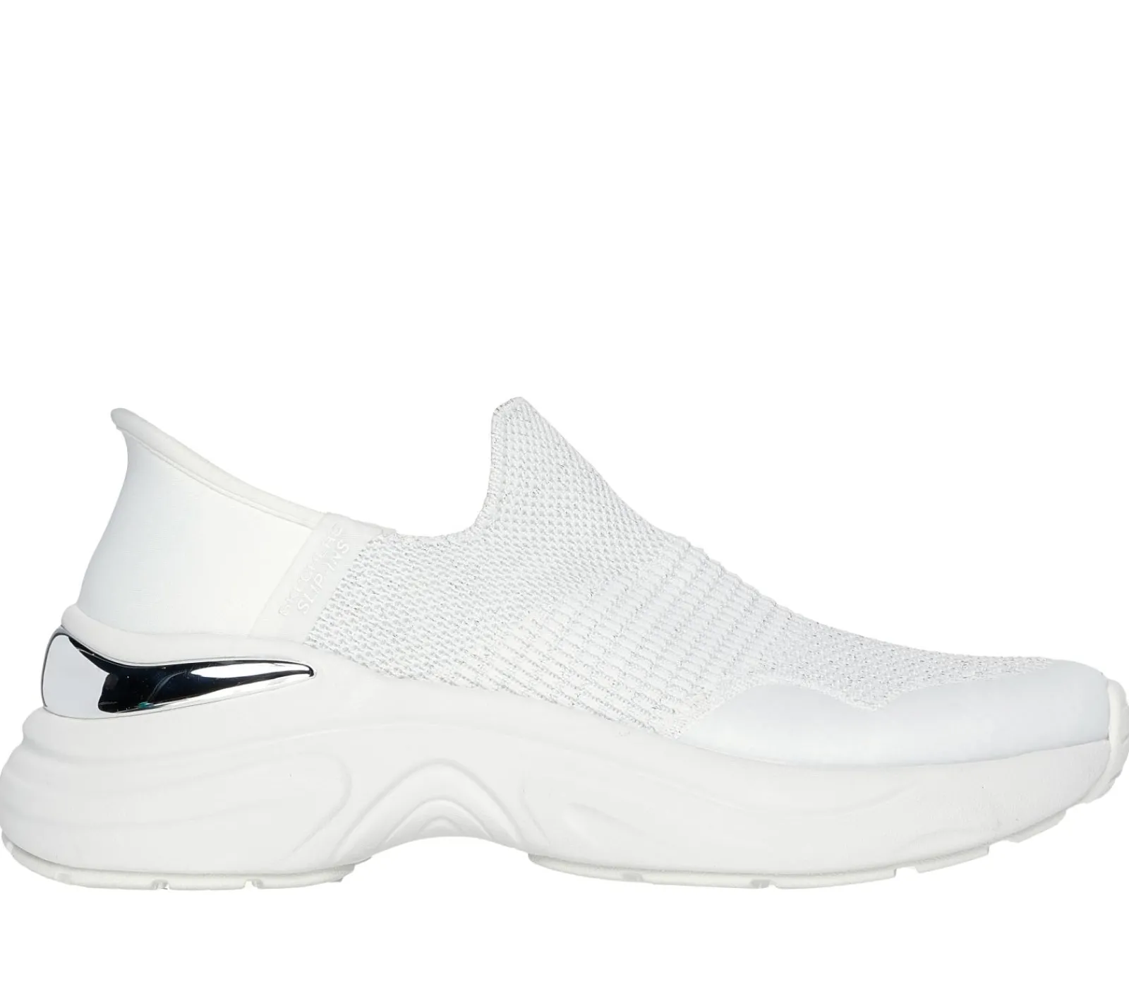 Calçado Sem Atacadores|Hands Free Slip-Ins-SKECHERS Slip-ins: Hazel - Priya BRANCO / PRATEADO