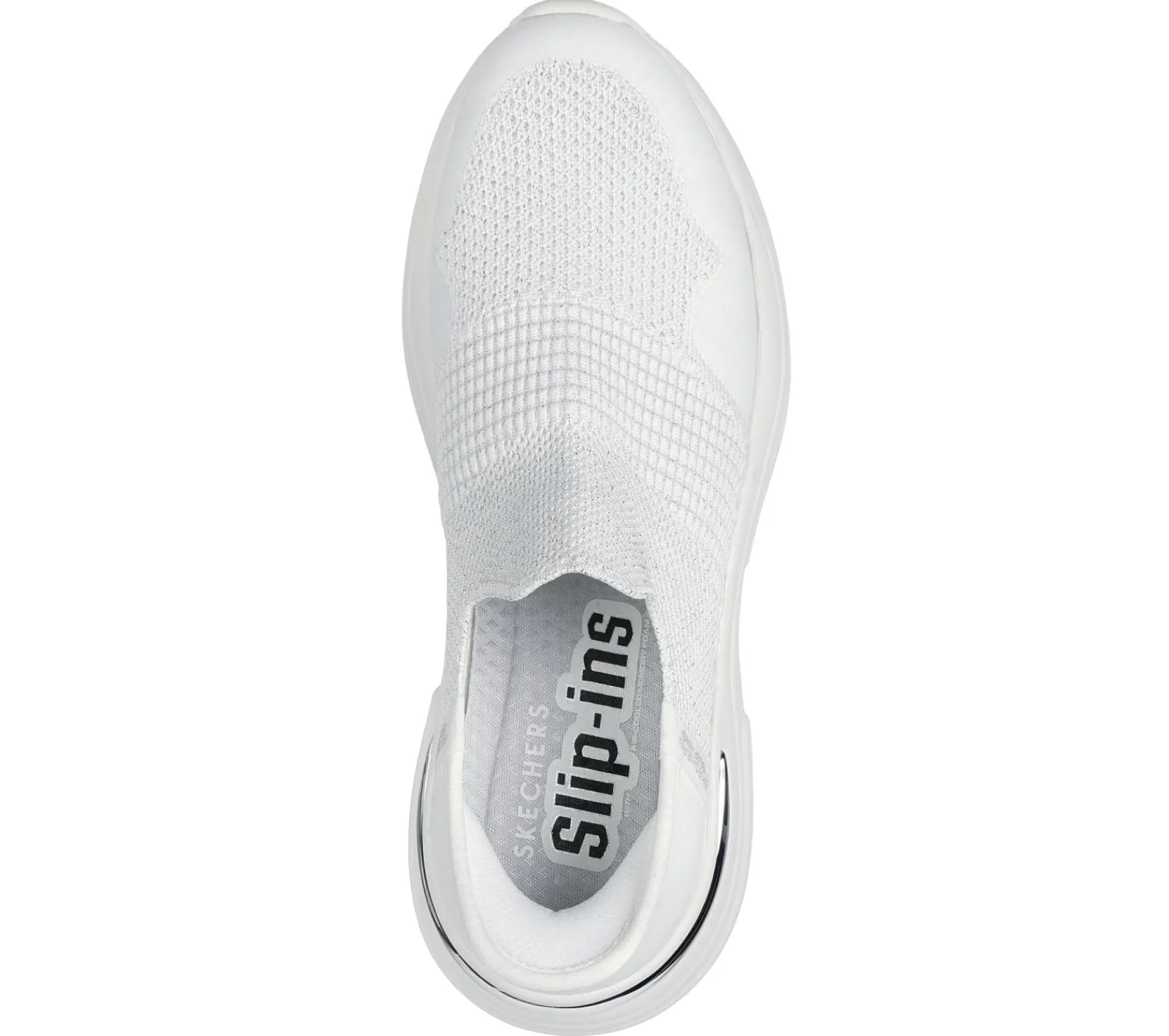 Calçado Sem Atacadores|Hands Free Slip-Ins-SKECHERS Slip-ins: Hazel - Priya BRANCO / PRATEADO