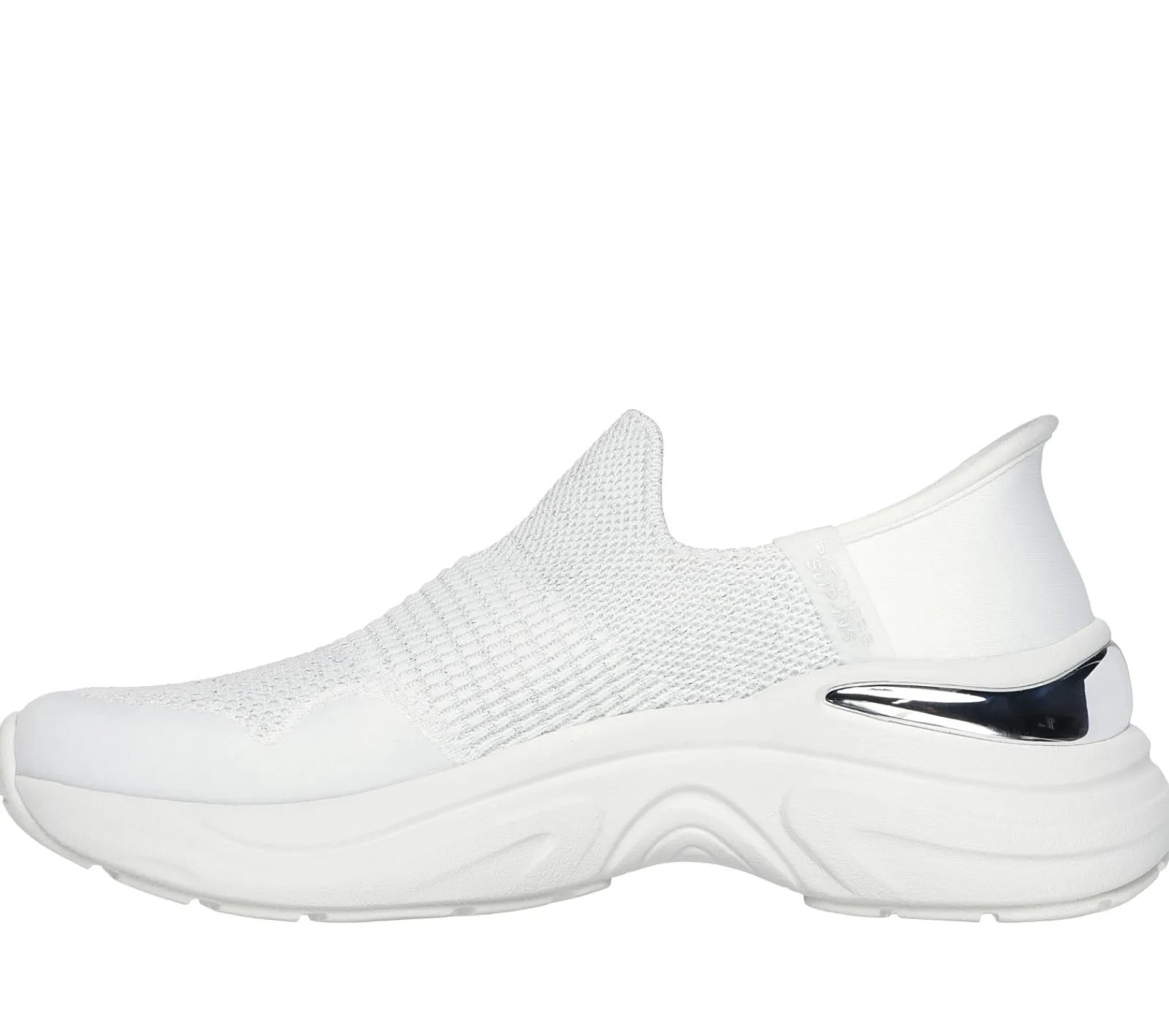 Calçado Sem Atacadores|Hands Free Slip-Ins-SKECHERS Slip-ins: Hazel - Priya BRANCO / PRATEADO