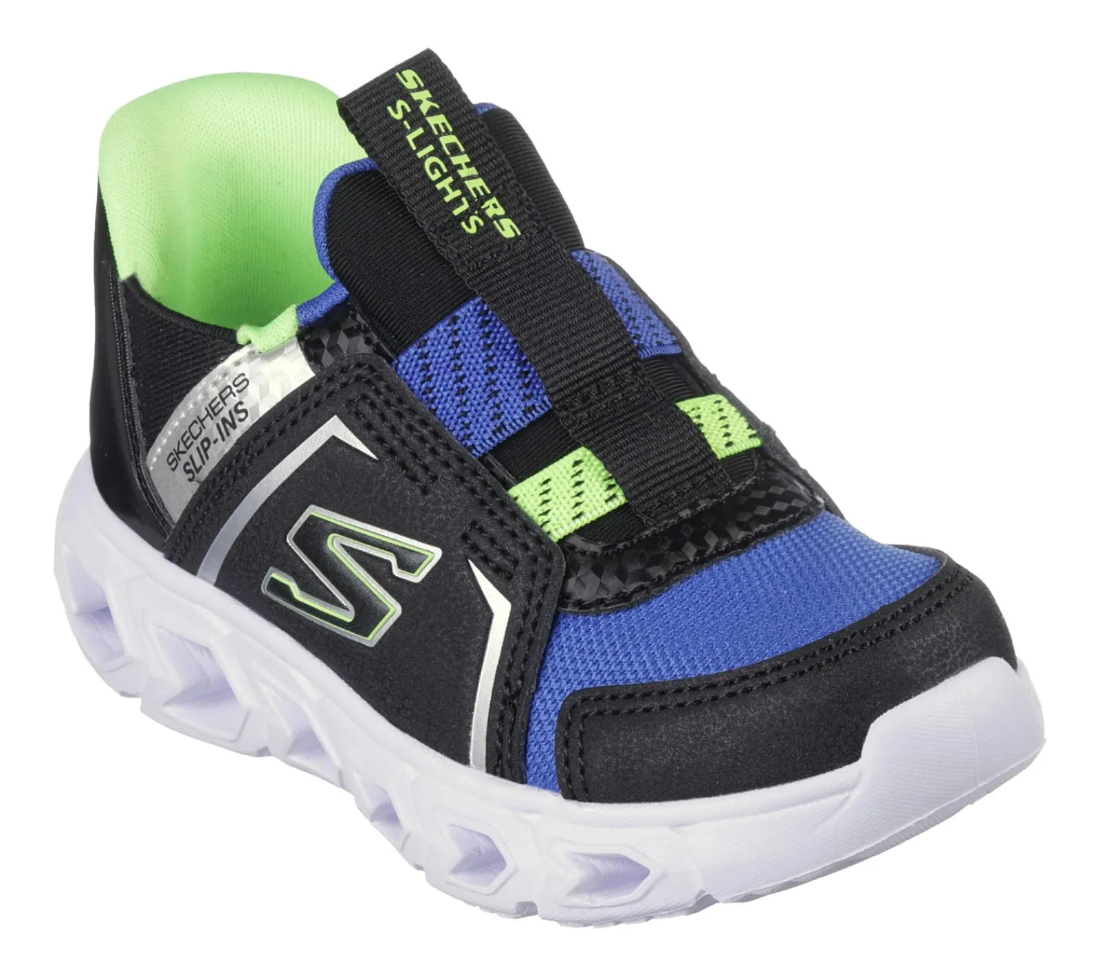 Calçado Sem Atacadores|Luzes-SKECHERS Slip-ins: Hypno-Flash 2.0 - Vexlux PRETO / LIMA