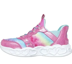 Hands Free Slip-Ins|Sapatilhas-SKECHERS Slip-ins: Infinite Heart Lights ROSA / MULTICOR