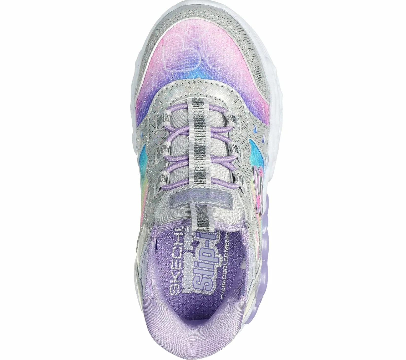 Hands Free Slip-Ins|Sapatilhas-SKECHERS Slip-ins: Infinite Heart Lights PRATEADO / MULTICOR