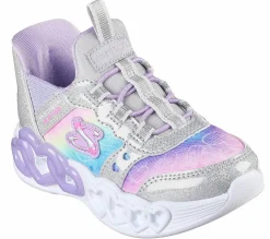 Hands Free Slip-Ins|Sapatilhas-SKECHERS Slip-ins: Infinite Heart Lights PRATEADO / MULTICOR