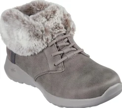 Calçado Sem Atacadores|Botas-SKECHERS Slip-ins: On-the-GO Joy - Cozy Charm TAUPE ESCURO