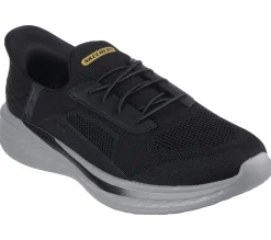 Sapatos Casual|Calçado Sem Atacadores-SKECHERS Slip-ins Relaxed Fit: Slade - Cohen PRETO