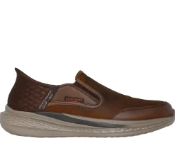 Sapatos Casual|Calçado Sem Atacadores-SKECHERS Slip-ins Relaxed Fit: Slade - Cooper CASTANHO