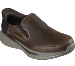 Sapatos Casual|Calçado Sem Atacadores-SKECHERS Slip-ins Relaxed Fit: Slade - Cooper CASTANHO