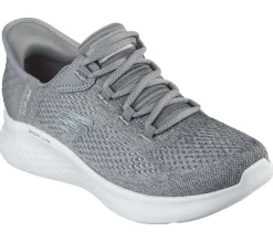 Com Atacadores|Calçado Sem Atacadores-SKECHERS Slip-ins: Skech-Lite Pro - Natural CINZENTO / MENTA
