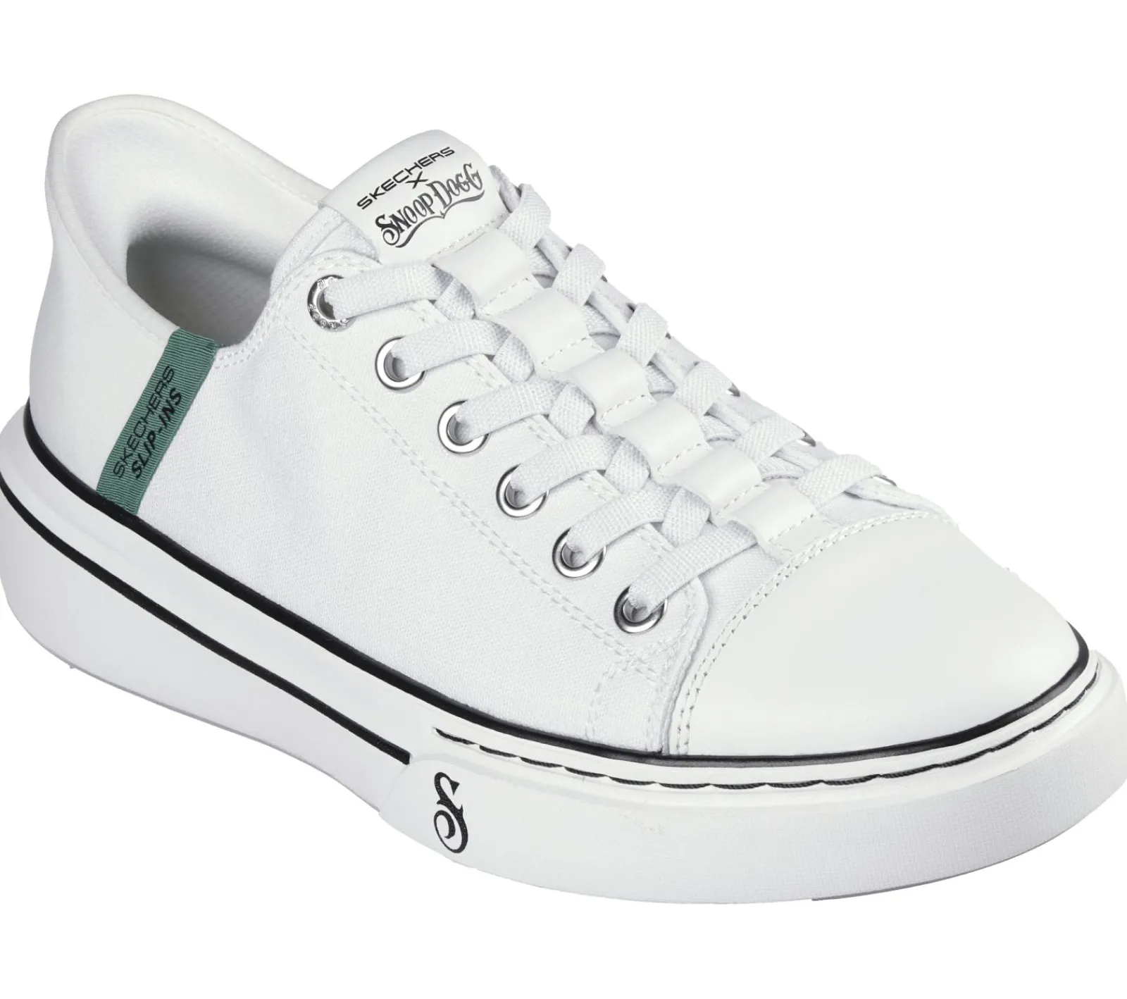 Sapatos Em Tela|Hands Free Slip-Ins-SKECHERS Slip-ins: Snoop One - Low Dogg Canvas BRANCO
