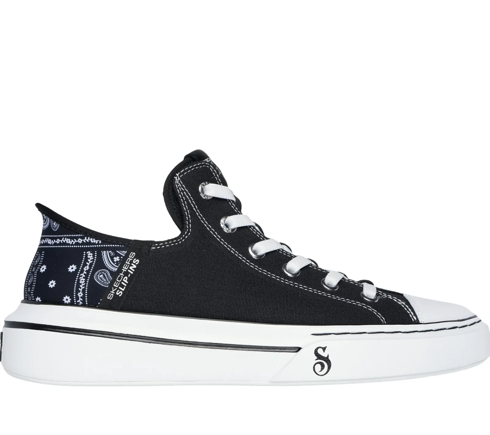 Hands Free Slip-Ins|Sapatilhas Casuais-SKECHERS Slip-ins: Snoop One - OG Canvas PRETO