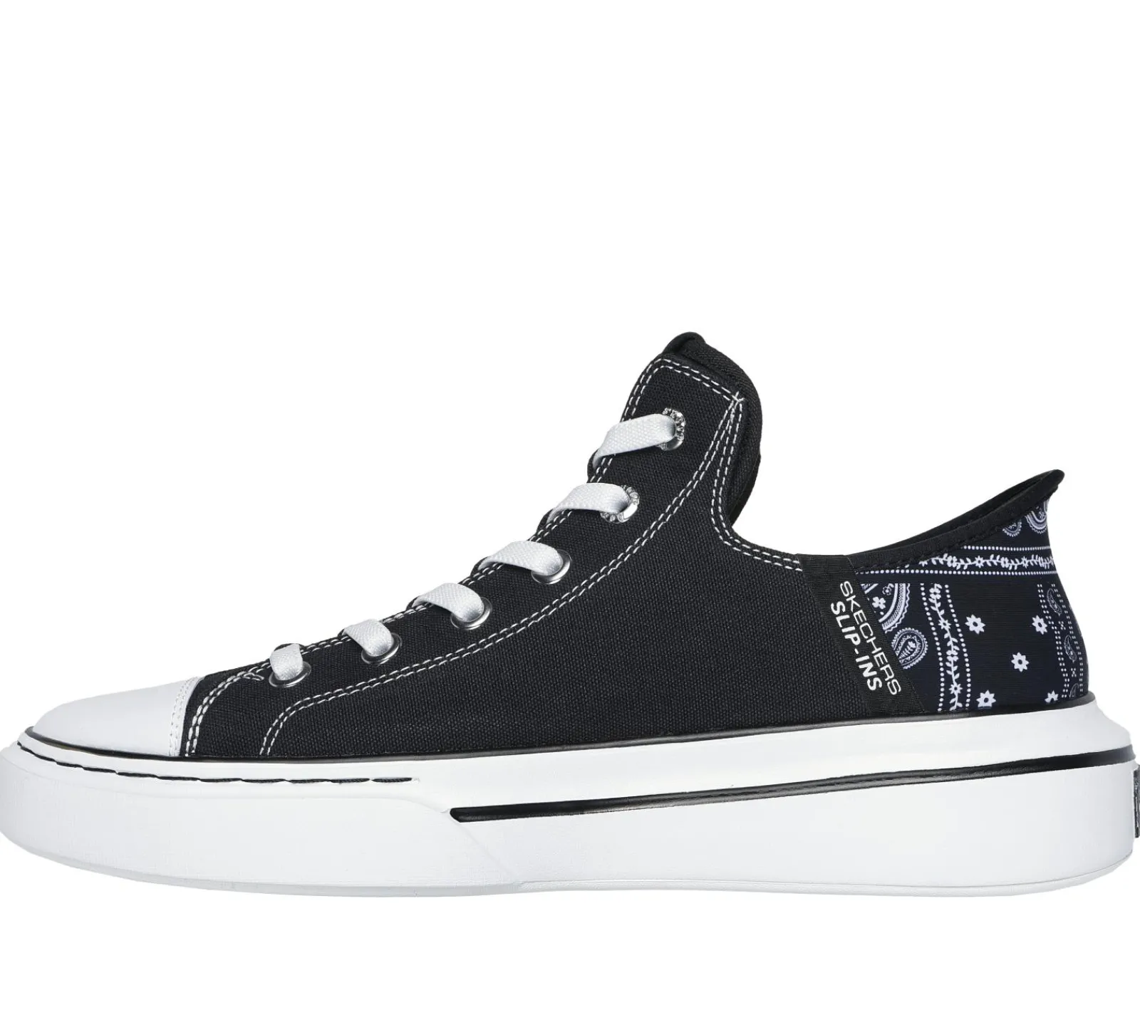 Hands Free Slip-Ins|Sapatilhas Casuais-SKECHERS Slip-ins: Snoop One - OG Canvas PRETO