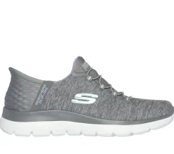 Calçado Sem Atacadores|Hands Free Slip-Ins-SKECHERS Slip-ins: Summits - Dazzling Haze CINZENTO / MENTA