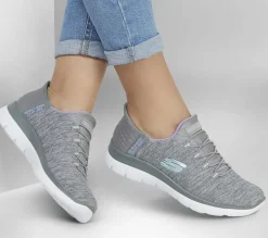 Calçado Sem Atacadores|Hands Free Slip-Ins-SKECHERS Slip-ins: Summits - Dazzling Haze CINZENTO / MENTA