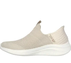 Hands Free Slip-Ins|Sapatilhas Casuais-SKECHERS Slip-ins: Ultra Flex 3.0 - Glitter Me NATURAL / DOURADO