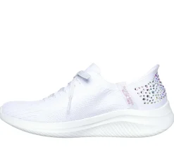 Calçado Sem Atacadores|Hands Free Slip-Ins-SKECHERS Slip-ins: Ultra Flex 3.0 - Shining Glitz BRANCO