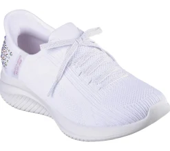 Calçado Sem Atacadores|Hands Free Slip-Ins-SKECHERS Slip-ins: Ultra Flex 3.0 - Shining Glitz BRANCO