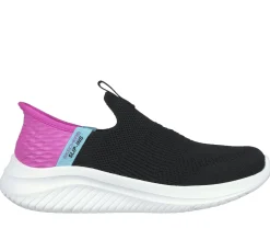 Calçado Sem Atacadores|Hands Free Slip-Ins-SKECHERS Slip-Ins: Ultra Flex 3.0 - Fresh Time PRETO / ROSA