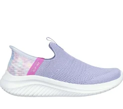 Calçado Sem Atacadores|Sapatilhas-SKECHERS Slip-Ins: Ultra Flex 3.0 - Colory Wild LAVANDA / MULTICOR