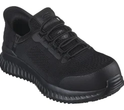 Calçado Sem Atacadores|Hands Free Slip-Ins-SKECHERS Slip-ins Work: Tilido - Fletchit CT PRETO
