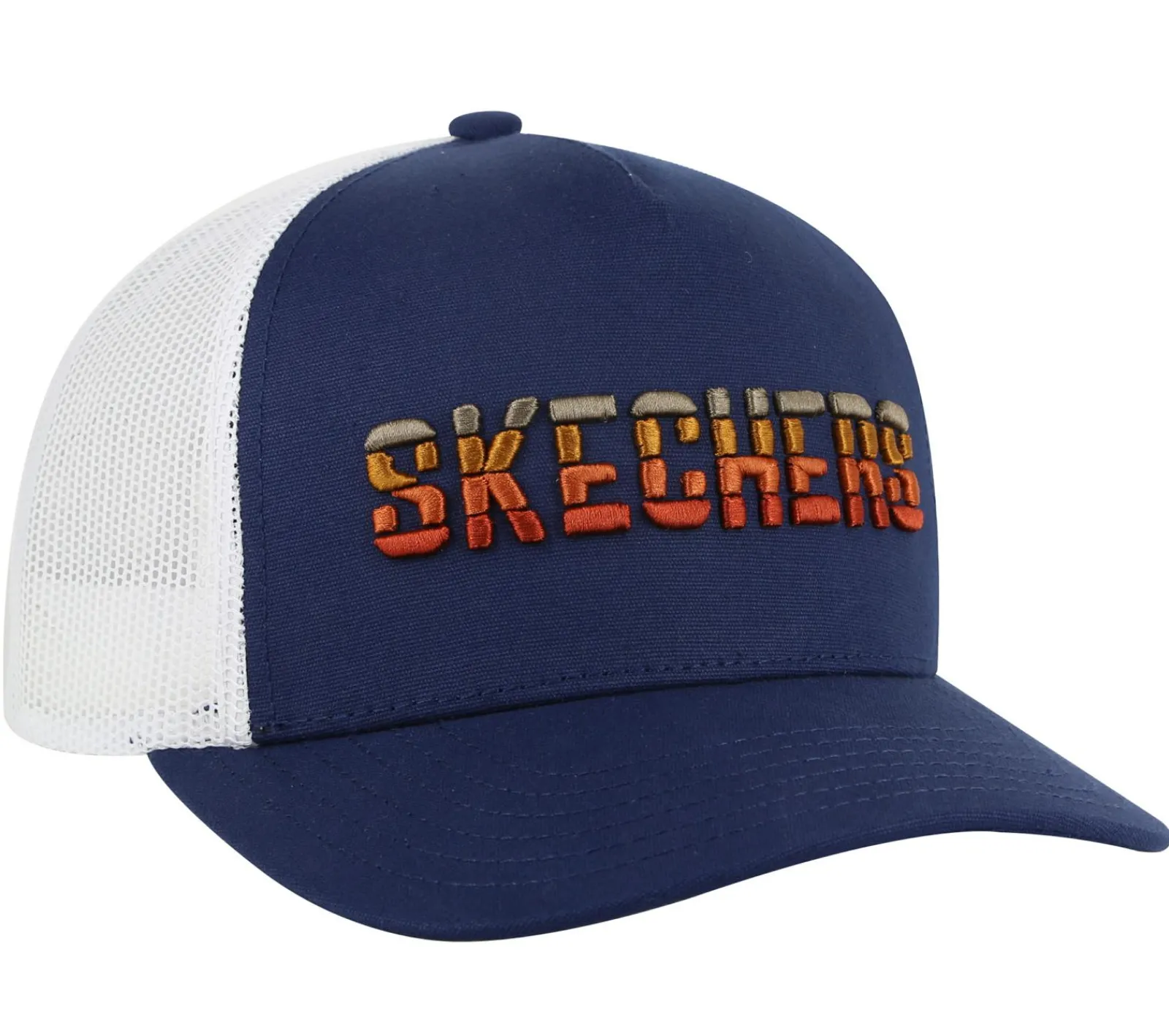 Acessórios-SKECHERS Textured Logo Trucker Hat CARVÃO / NAVY