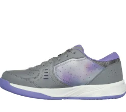 Com Atacadores|Sapatilhas-SKECHERS Viper Court Smash - Pickleball CINZENTO / ROXO
