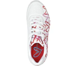 Com Atacadores|Sapatilhas Casuais-SKECHERS X JGoldcrown: Uno - Spread The Love BRANCO / VERMELHO