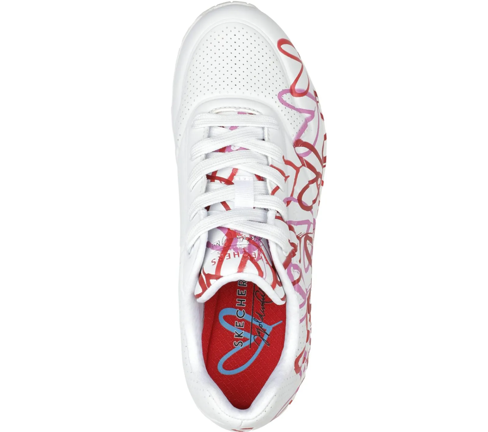 Com Atacadores|Sapatilhas Casuais-SKECHERS X JGoldcrown: Uno - Spread The Love BRANCO / VERMELHO