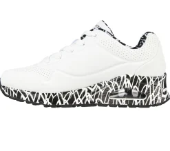 Com Atacadores|Sapatilhas-SKECHERS X JGoldcrown: Uno - Loving Love BRANCO / PRETO
