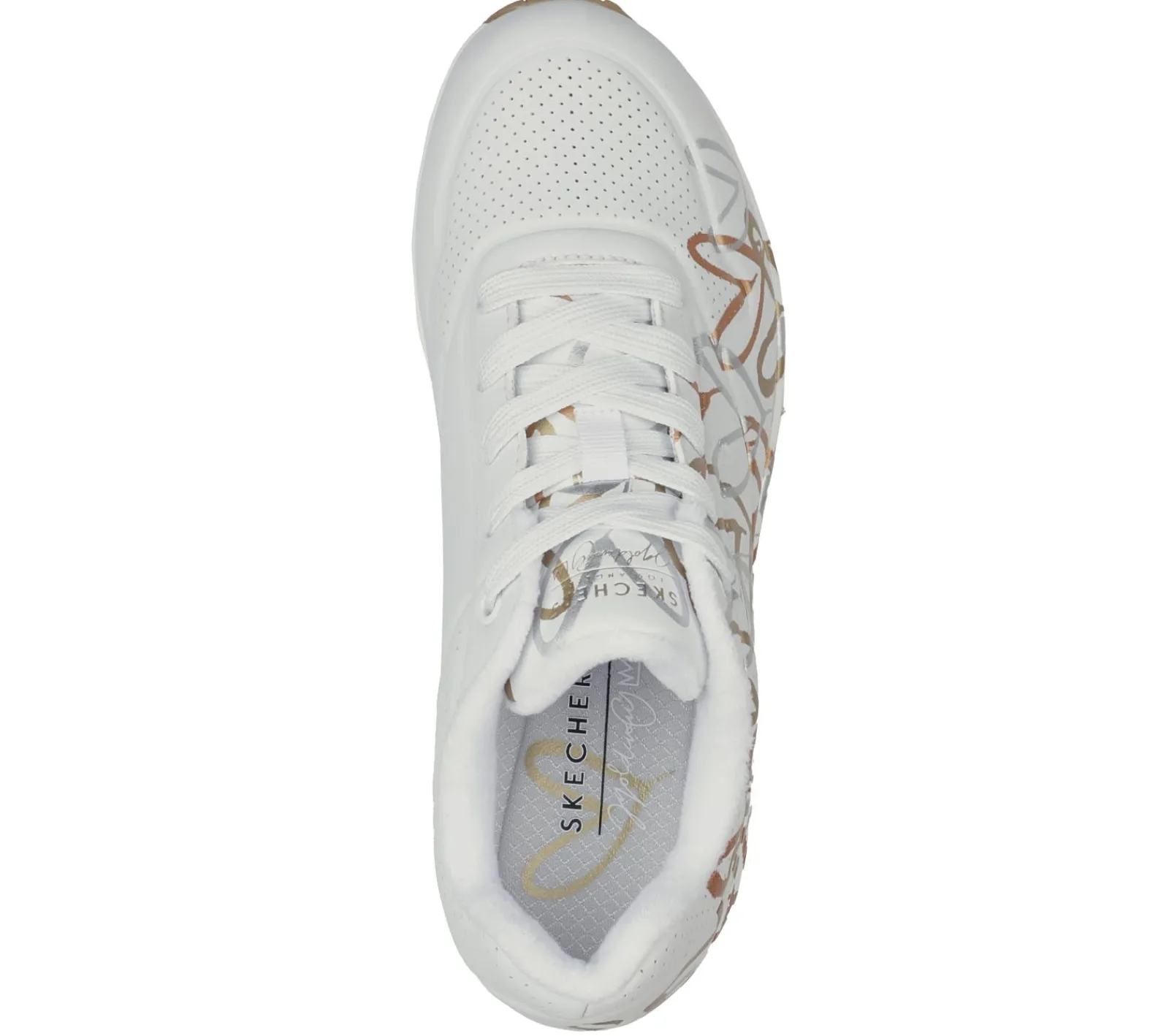 Sapatilhas Casuais|Sapatilhas-SKECHERS X JGoldcrown: Uno - Metallic Love BRANCO / DOURADO