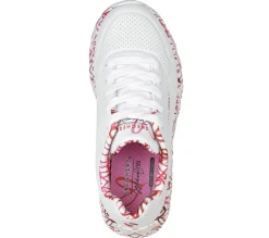 Com Atacadores|Sapatilhas-SKECHERS X JGoldcrown: Uno Lite - Lovely Luv BRANCO / VERMELHO