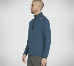 Partes De Cima|Partes De Cima-SKECHERS Skech-Knits Burst 1/4 Zip AZUL CELESTE