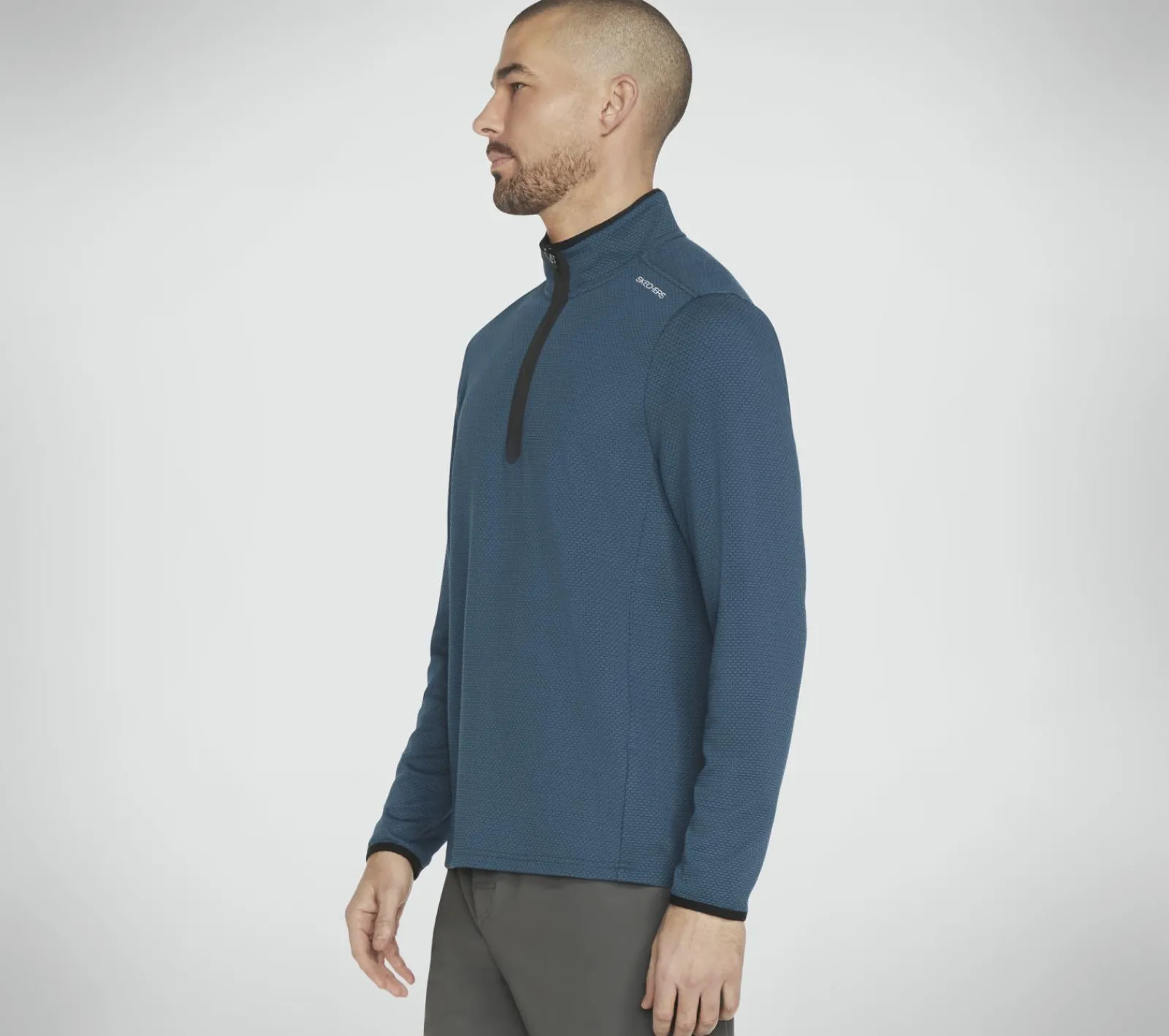 Partes De Cima|Partes De Cima-SKECHERS Skech-Knits Burst 1/4 Zip AZUL CELESTE
