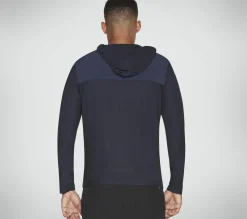 Partes De Cima|Partes De Cima-SKECHERS SKECH-KNITS ULTRA GO Lite Full Zip Hoodie NAVY