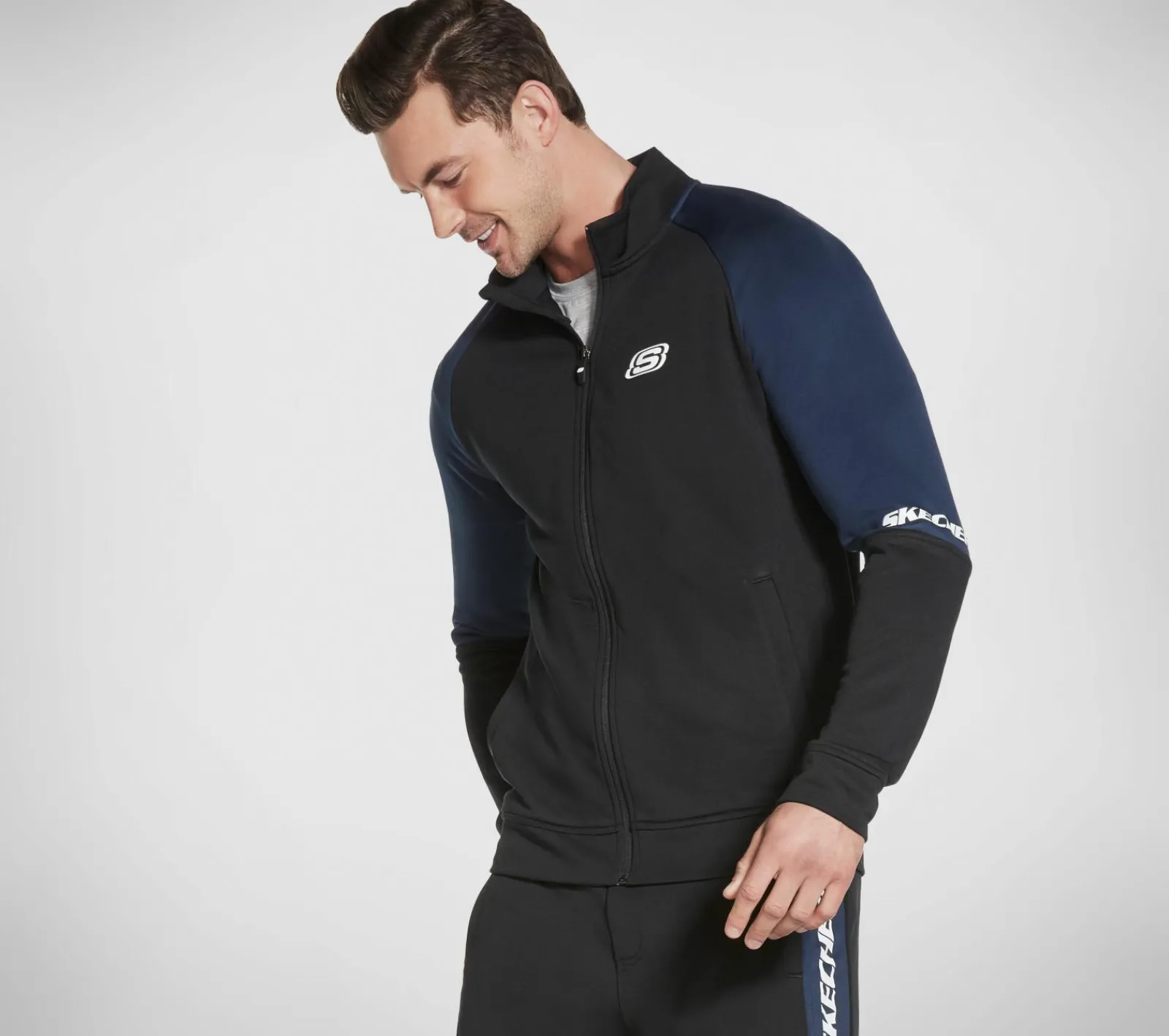 Partes De Cima|Partes De Cima-SKECHERS SkechTech Full Zip Jacket PRETO