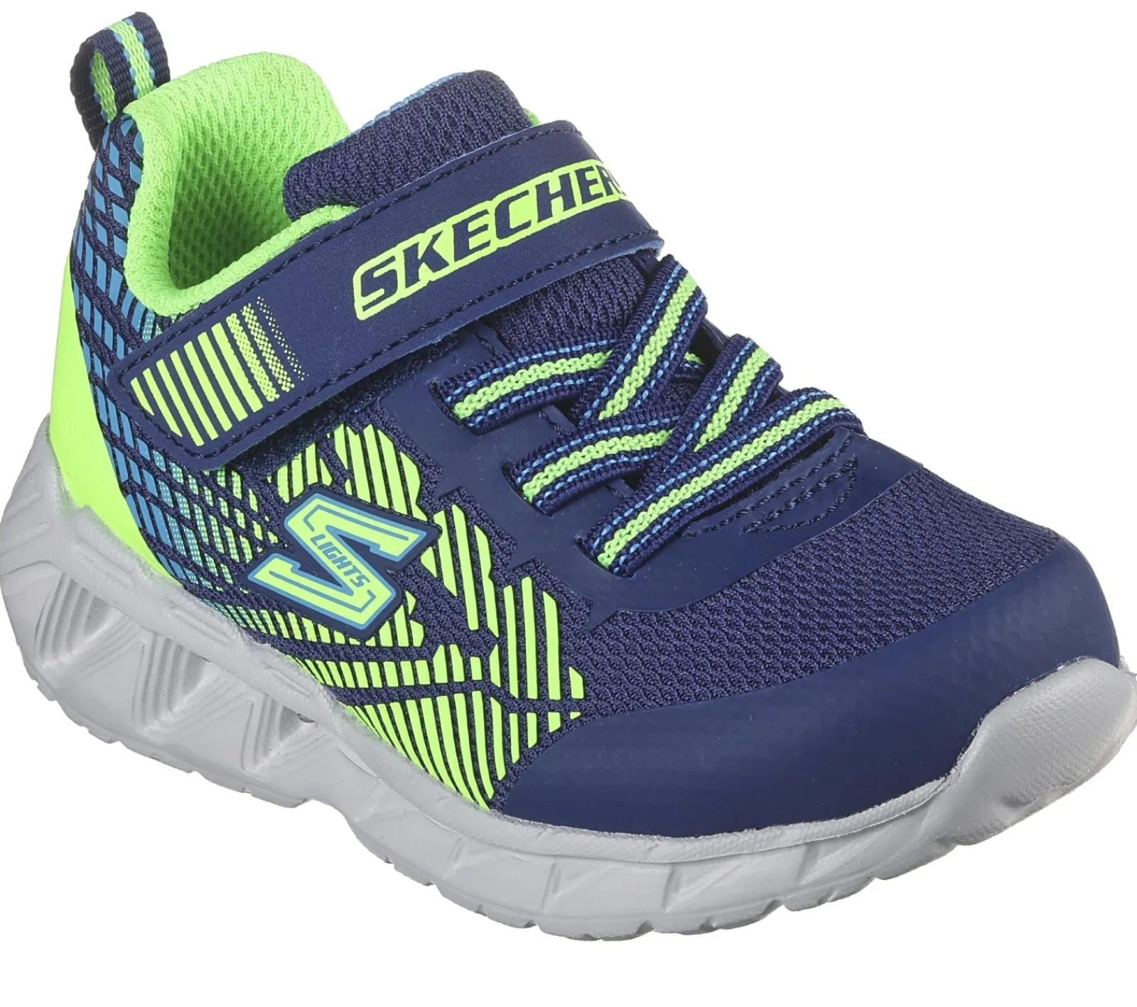 Calçado Sem Atacadores|Luzes-SKECHERS S-Lights: Magna-Lights - Grux NAVY / LIMA