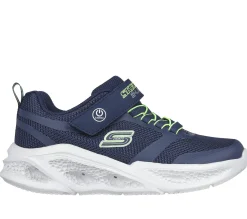 Calçado Sem Atacadores|Luzes-SKECHERS S-Lights: Meteor-Lights NAVY / LIMA
