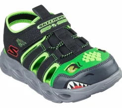Sandálias-SKECHERS S-Lights: Thermo-Flash - Hydro-Flare PRETO / LIMA