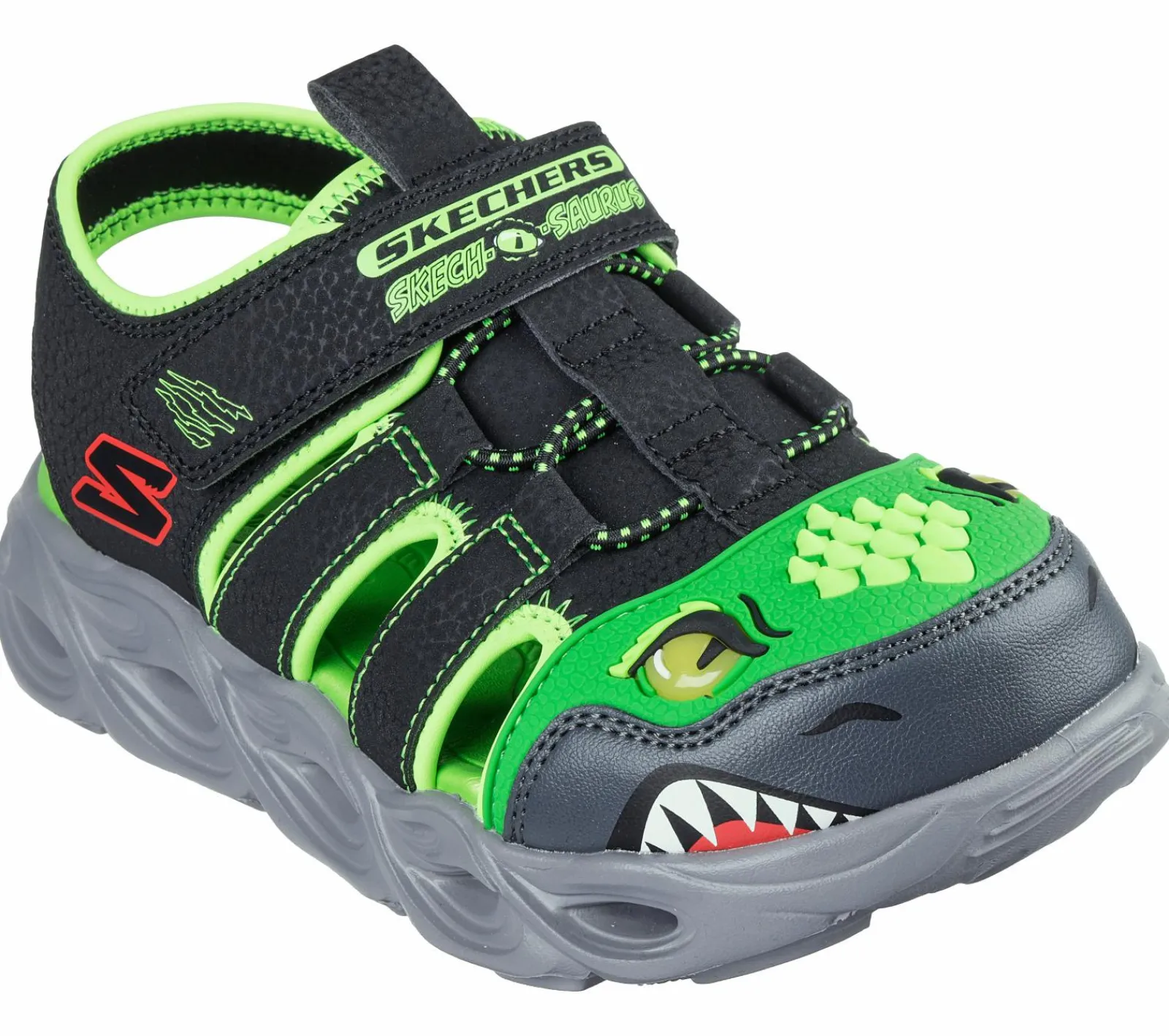 Sandálias-SKECHERS S-Lights: Thermo-Flash - Hydro-Flare PRETO / LIMA
