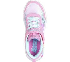 Luzes|Sapatilhas-SKECHERS S-Lights: Unicorn Dreams - Wishful Magic ROSA / TURQUESA