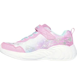 Luzes|Sapatilhas-SKECHERS S-Lights: Unicorn Dreams - Wishful Magic ROSA / TURQUESA