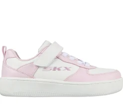 Calçado Sem Atacadores|Sapatilhas-SKECHERS Sport Court 92 BRANCO / ROSA