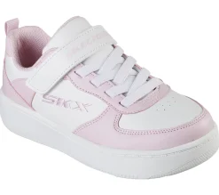 Calçado Sem Atacadores|Sapatilhas-SKECHERS Sport Court 92 BRANCO / ROSA