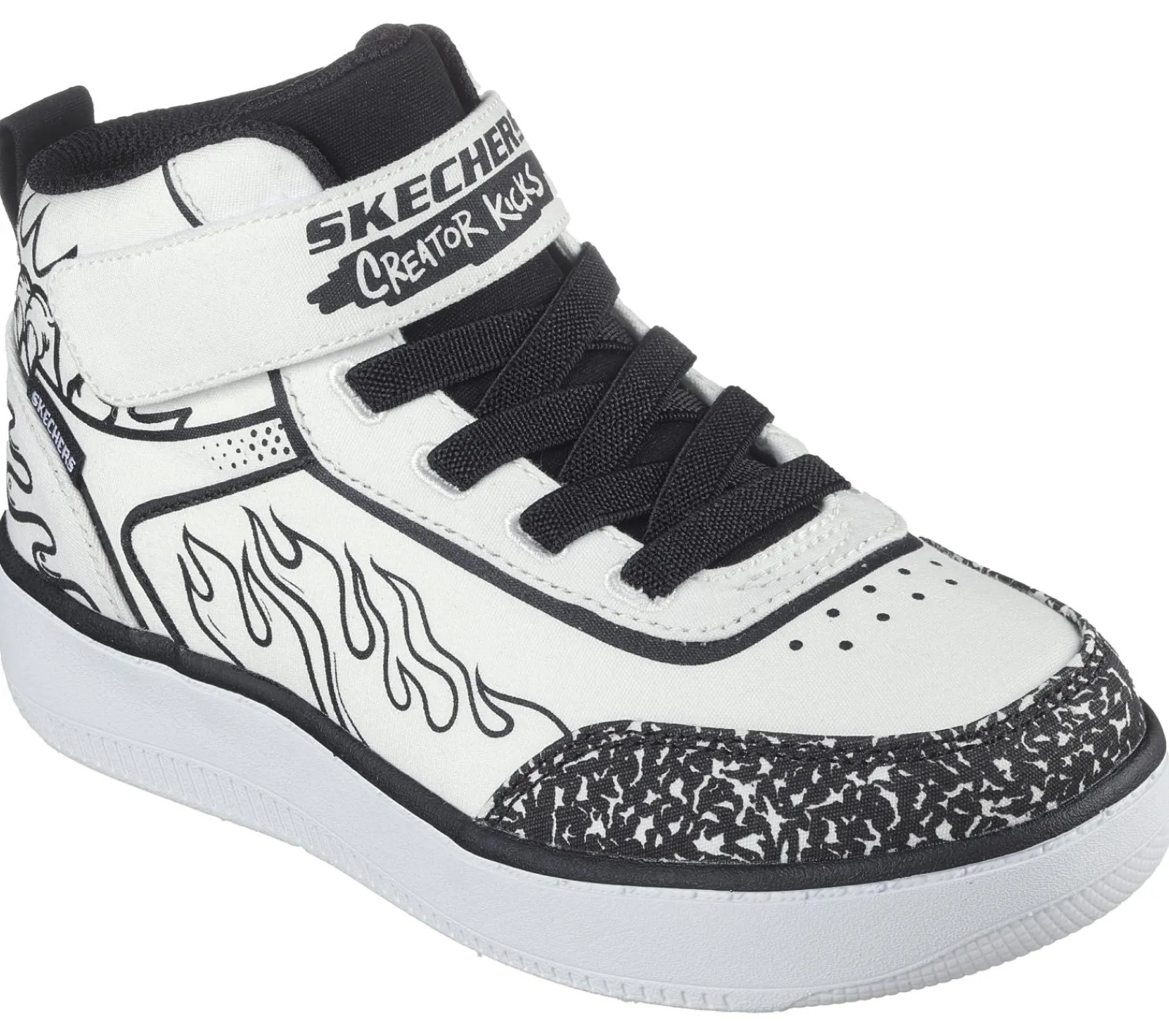 Sapatilhas-SKECHERS Sport Court 92 - Color-Blitz BRANCO / PRETO
