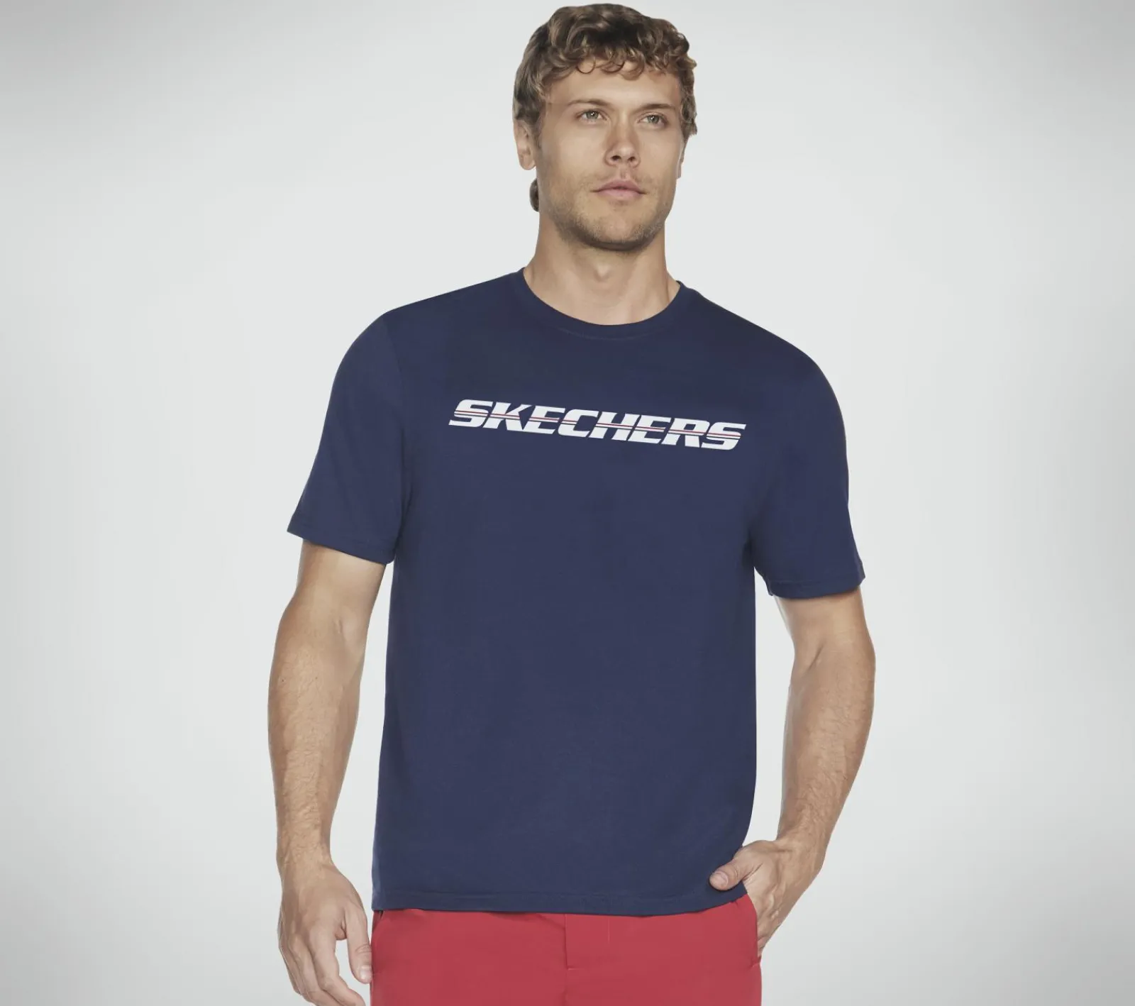 Partes De Cima|Partes De Cima-SKECHERS Strikethrough Tee NAVY